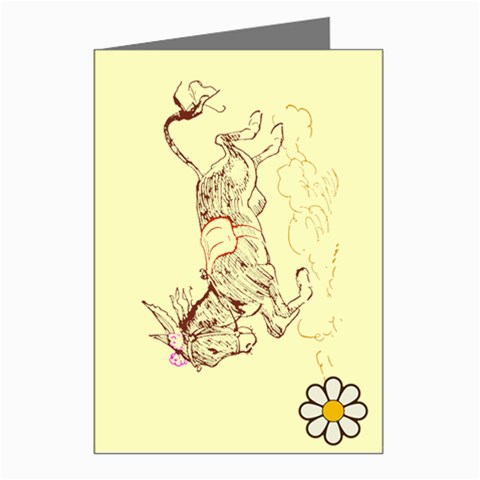 Leaping donkey Greeting Cards (Pkg of 8) from ArtsNow.com Left