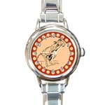 Naughty donkey Round Italian Charm Watch