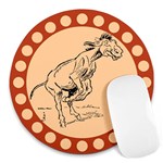 Naughty donkey Round Mousepad