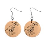 Naughty donkey 1  Button Earrings