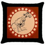 Naughty donkey Throw Pillow Case (Black)