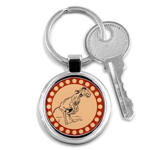 Naughty donkey Key Chain (Round) from ArtsNow.com Front