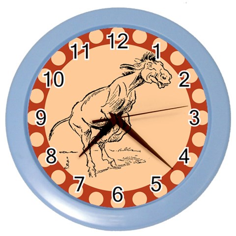 Naughty donkey Color Wall Clock from ArtsNow.com Front