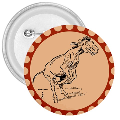 Naughty donkey 3  Button from ArtsNow.com Front
