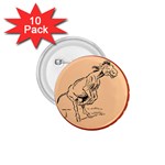 Naughty donkey 1.75  Button (10 pack) 