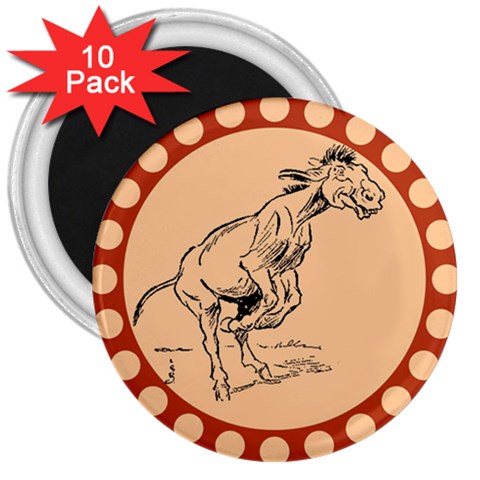 Naughty donkey 3  Magnet (10 pack) from ArtsNow.com Front