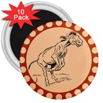 Naughty donkey 3  Magnet (10 pack)