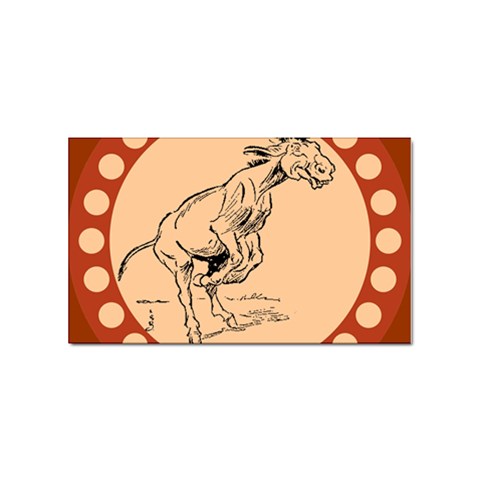 Naughty donkey Sticker Rectangular (100 pack) from ArtsNow.com Front