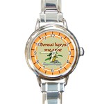 bonsai 9 Round Italian Charm Watch