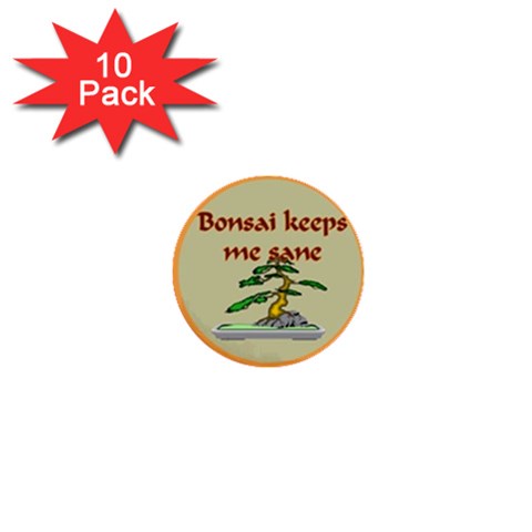 bonsai 9 1  Mini Button (10 pack)  from ArtsNow.com Front
