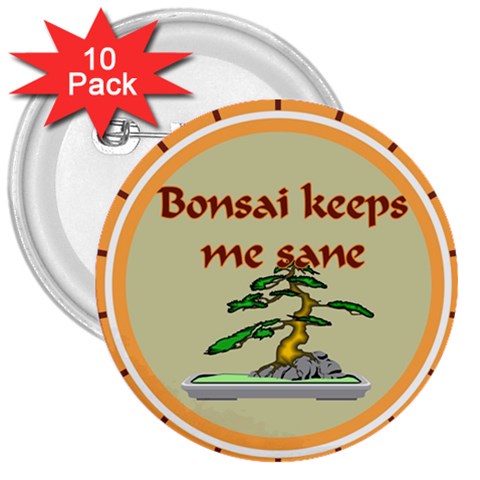 bonsai 9 3  Button (10 pack) from ArtsNow.com Front