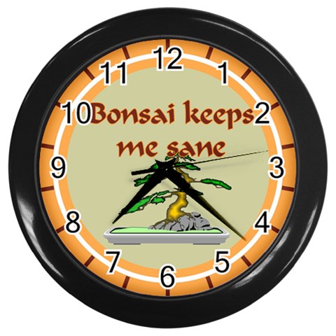 bonsai 9 Wall Clock (Black) from ArtsNow.com Front