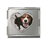 Beagle Mega Link Heart Italian Charm (18mm)