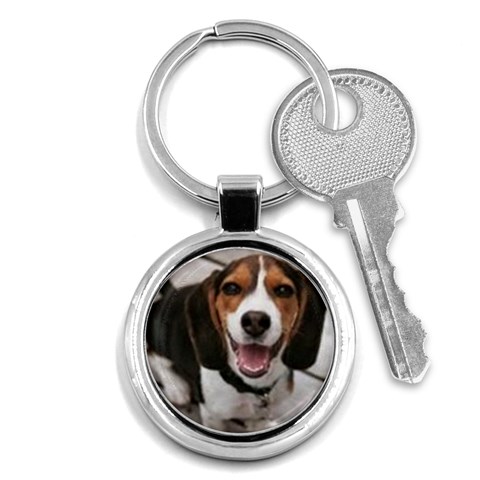 Beagle Key Chain (Round) from ArtsNow.com Front