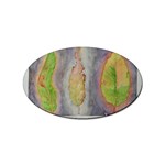 Standing leaves Watercolor 11 x 15 Sticker (Oval)