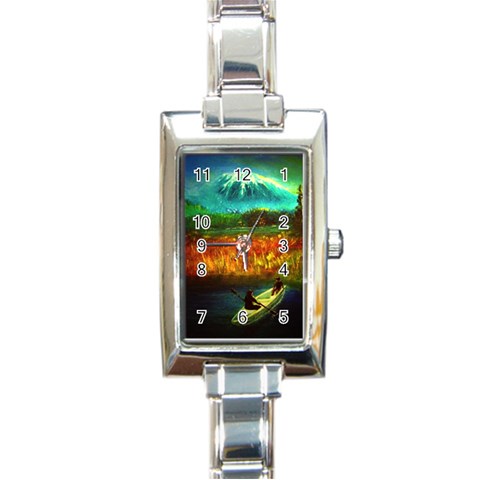 Boat Rectangular Italian Charm Watch from ArtsNow.com Front