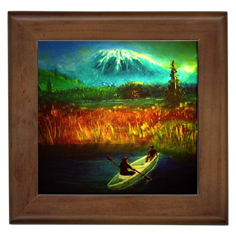 Boat Framed Tile from ArtsNow.com Front