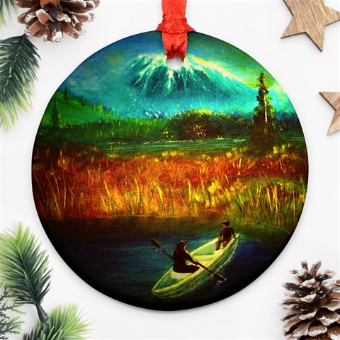 Boat Ornament (Round) from ArtsNow.com Front