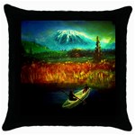 Boat Throw Pillow Case (Black)