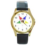 sagoes Round Gold Metal Watch