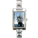 BattleShip Rectangular Italian Charm Watch