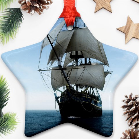 BattleShip Ornament (Star) from ArtsNow.com Front