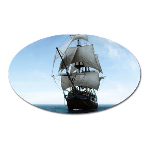 BattleShip Magnet (Oval) from ArtsNow.com Front