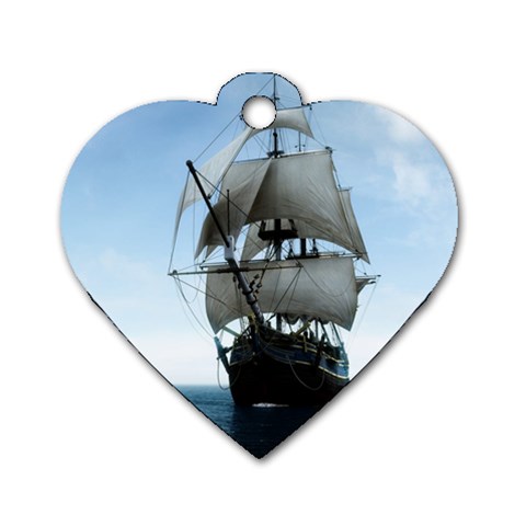 BattleShip Dog Tag Heart (One Side) from ArtsNow.com Front