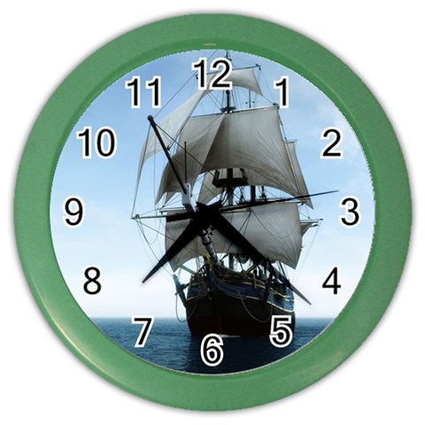 BattleShip Color Wall Clock from ArtsNow.com Front