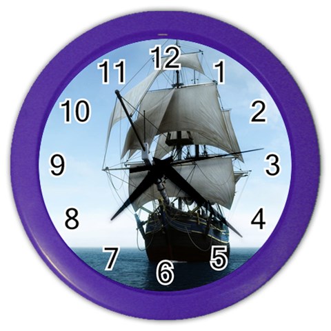 BattleShip Color Wall Clock from ArtsNow.com Front