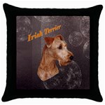 Irish Terrier Throw Pillow Case (Black)