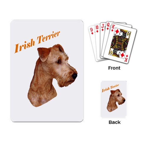 Irish Terrier Playing Cards Single Design from ArtsNow.com Back