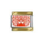 Paper-Cuts Gold Trim Italian Charm (9mm)