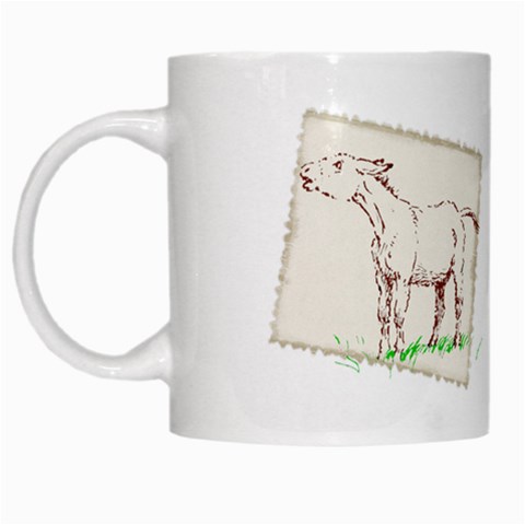 Donkey 7 White Mug from ArtsNow.com Left