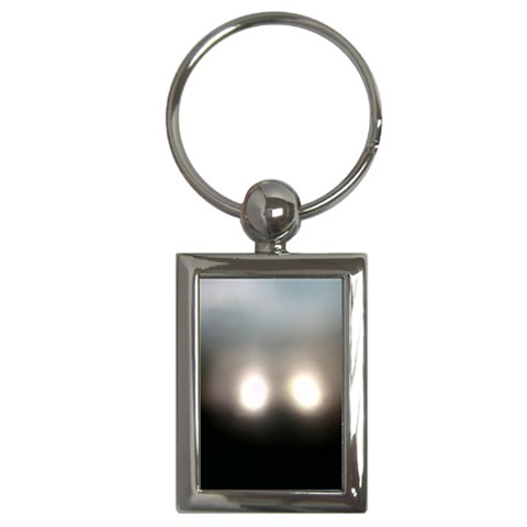 gorgeous ufo smokey landing Key Chain (Rectangle) from ArtsNow.com Front