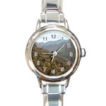 Mountain Scenery Round Italian Charm Watch