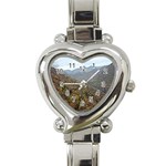 Mountain Scenery Heart Italian Charm Watch