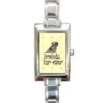 Shih Tzu friends Rectangular Italian Charm Watch