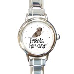 Shih Tzu friends Round Italian Charm Watch