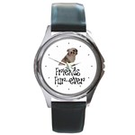 Shih Tzu friends Round Metal Watch