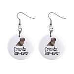 Shih Tzu friends 1  Button Earrings