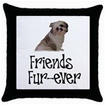 Shih Tzu friends Throw Pillow Case (Black)