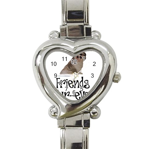 Shih Tzu friends Heart Italian Charm Watch from ArtsNow.com Front