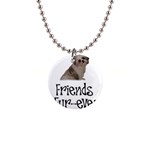 Shih Tzu friends 1  Button Necklace