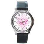 White Love Round Metal Watch