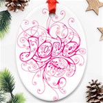 White Love Ornament (Oval)