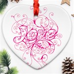 White Love Ornament (Heart)