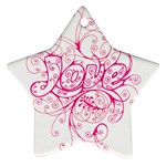 White Love Ornament (Star)