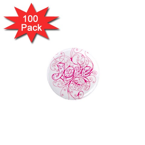 White Love 1  Mini Magnet (100 pack)  from ArtsNow.com Front