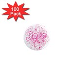 White Love 1  Mini Magnet (100 pack) 